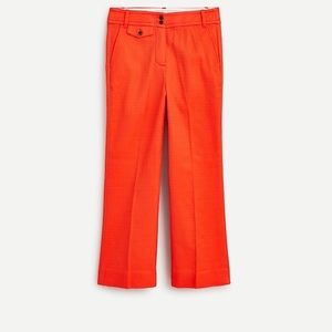 J. Crew High Waisted Kickout Crop Pant in Grasscloth Size 4 in Orange